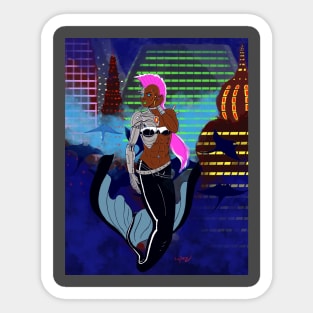 Cyberpunk Mermaid Sticker
